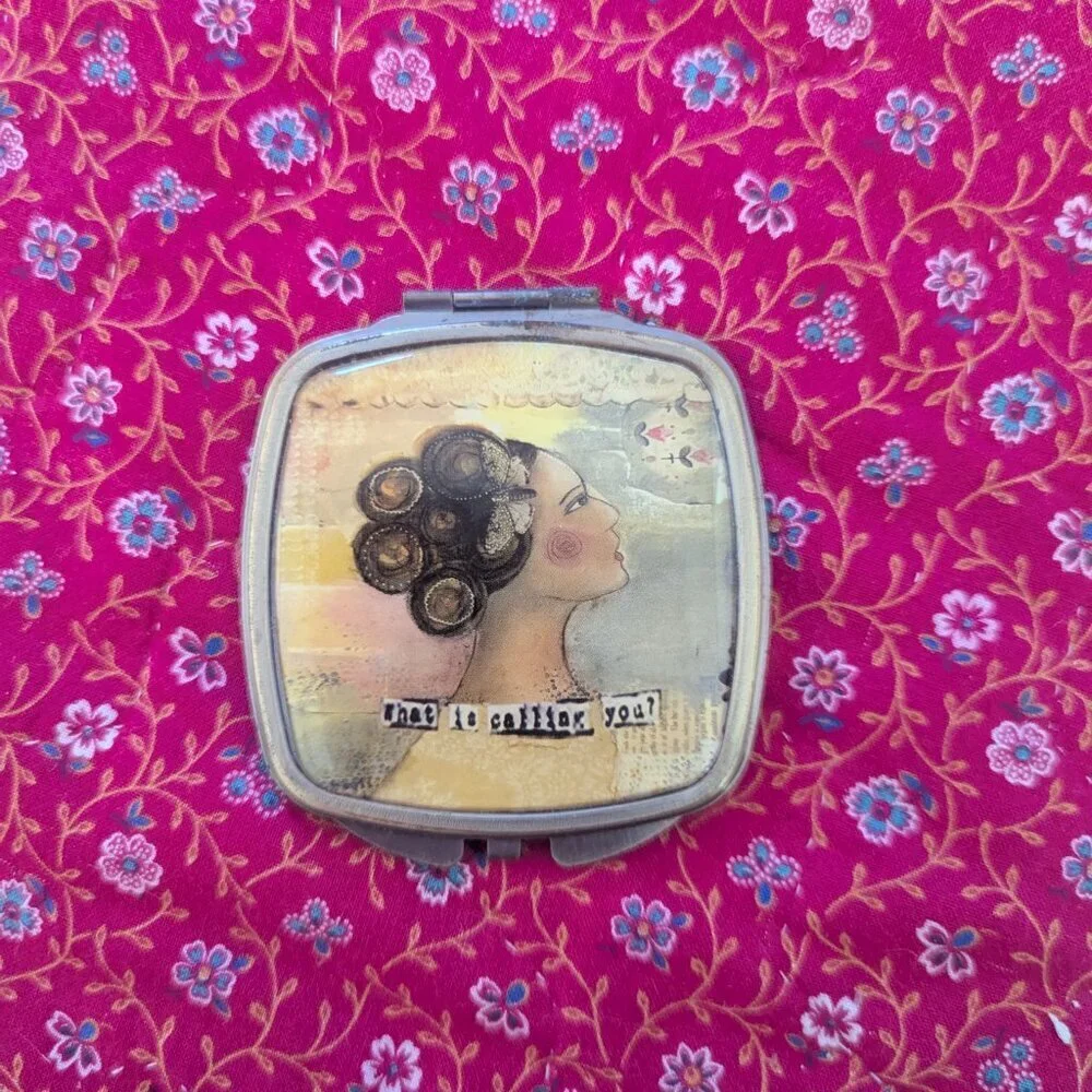 Vintage Inspired Compact‎ Vanity Mirror 1920’s Art Nouveau Art Deco Girly Girl